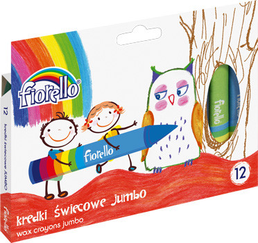 Kredki świecowe Jumbo 12 kolorów Fiorello
