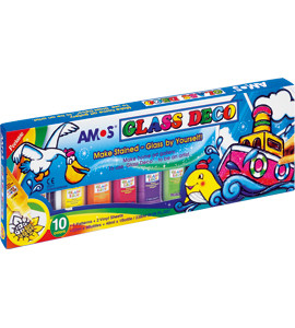 Farba witrażowa Glass Deco 22ml 10 kolorów Amos