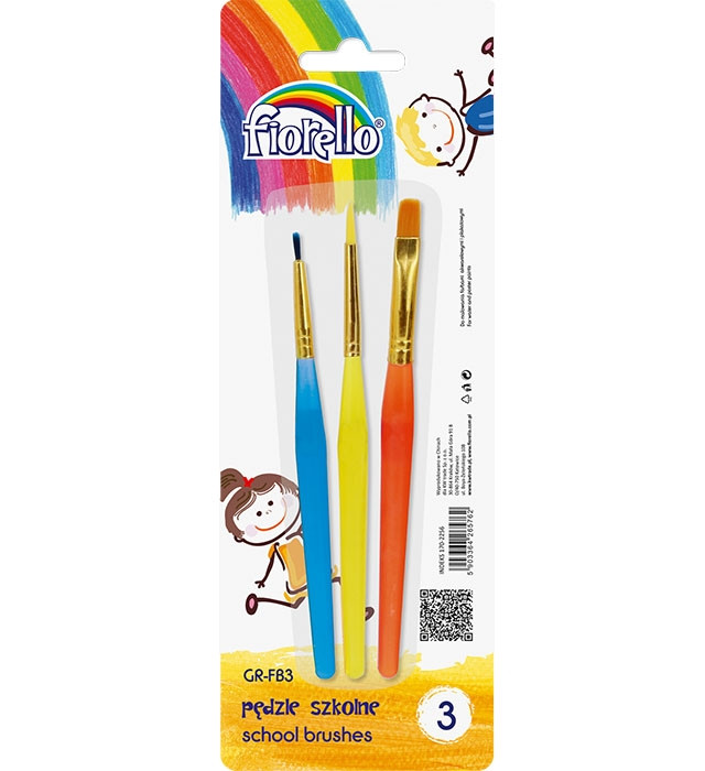 Pędzle szkolne 3szt. Fiorello