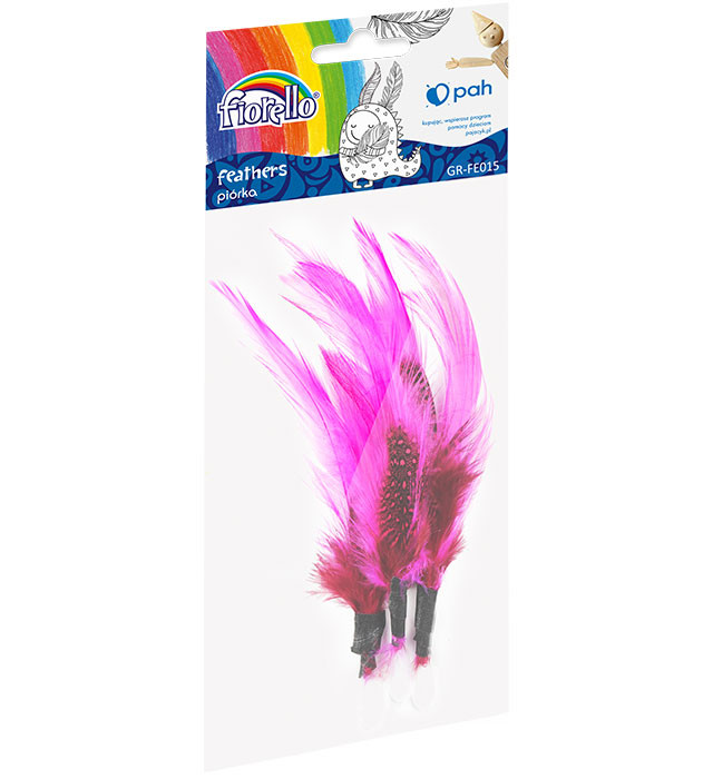 Piórka Fiorello czarno-różowe