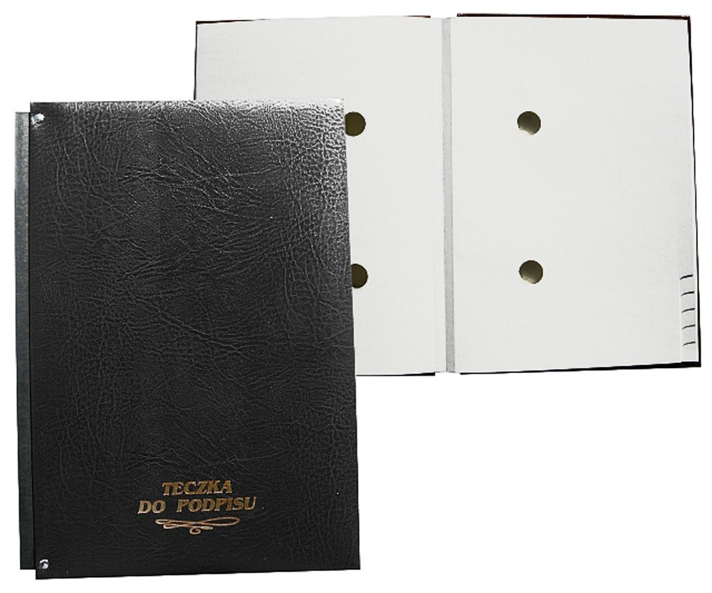 Teczka do podpisu A4/20k. harmonijkowa z gąbką czarna Warta