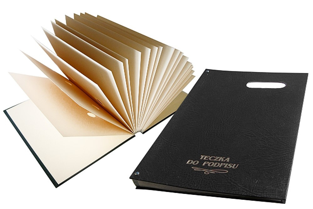 Teczka do podpisu A4/20k. harmonijkowa z okienkiem czarna Warta