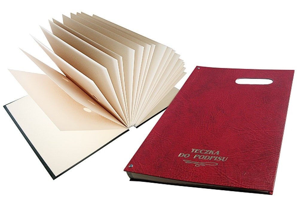 Teczka do podpisu A4/20k. z okienkiem bordo Warta 1824-920-034