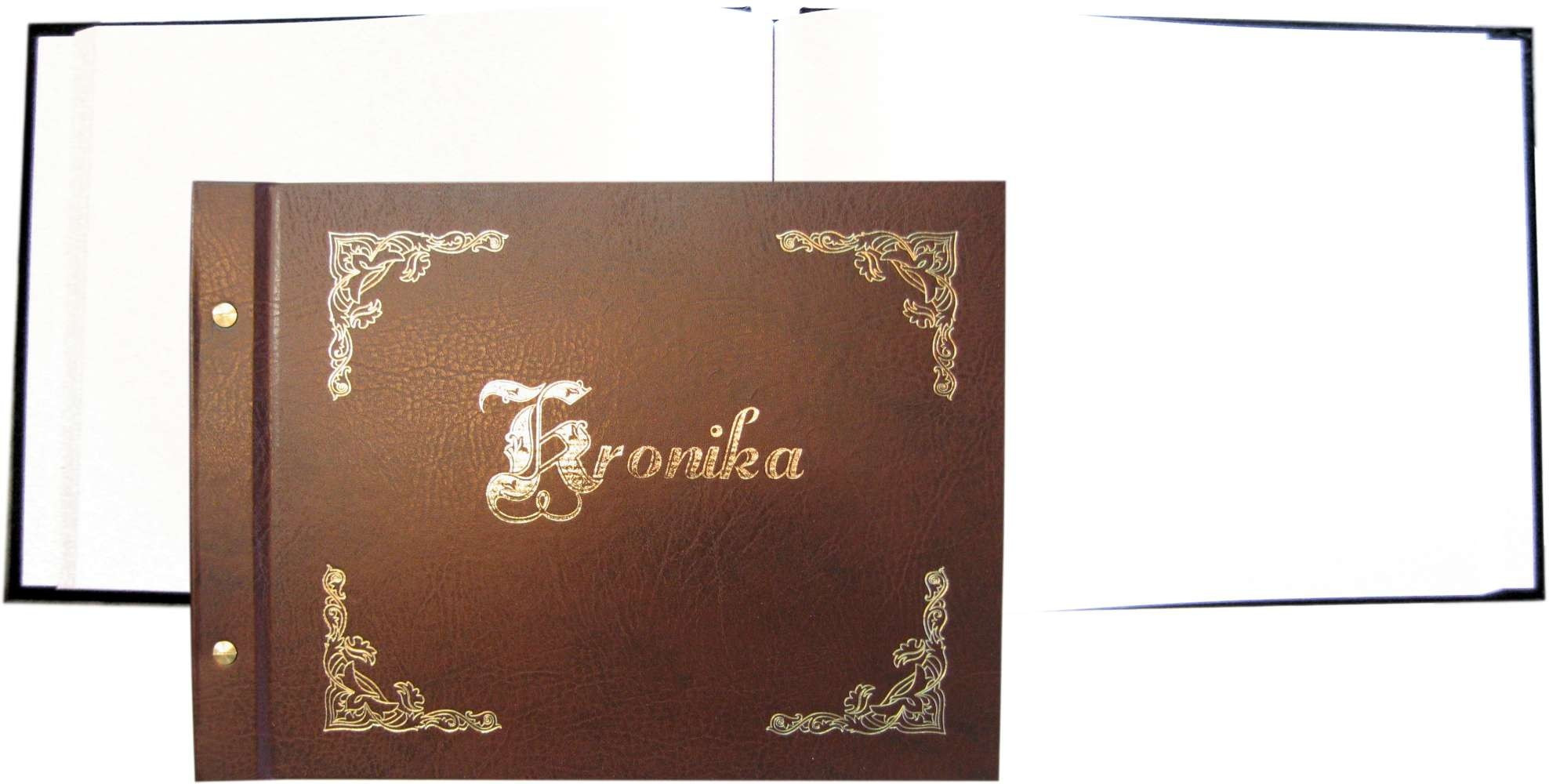 Kronika A3/100k. pozioma złocona brązowa Warta