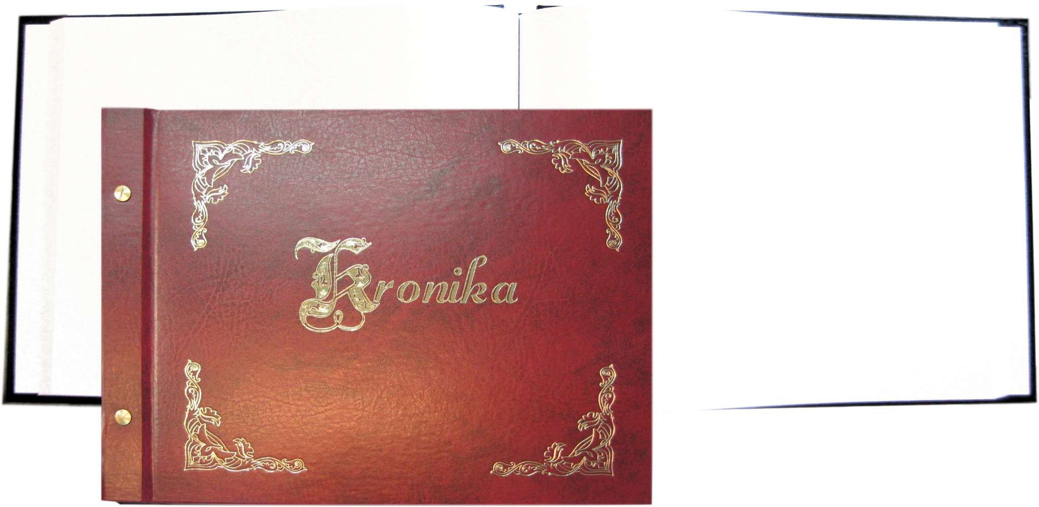 Kronika A3/100k. pozioma złocona bordowa Warta