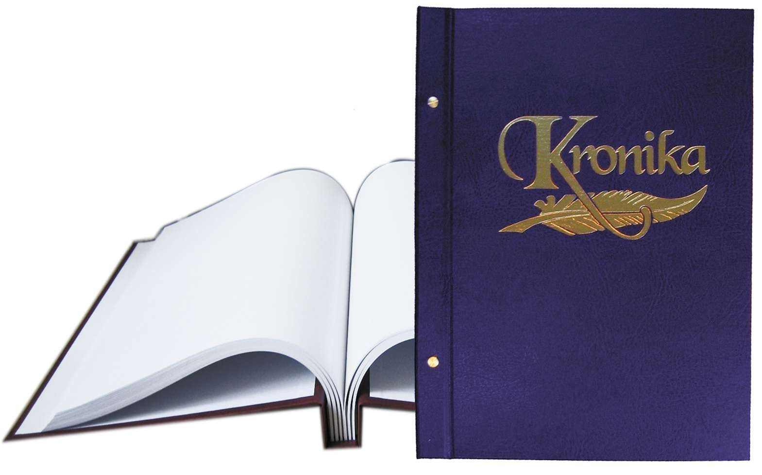Kronika A3/100k. złocona granatowa Warta