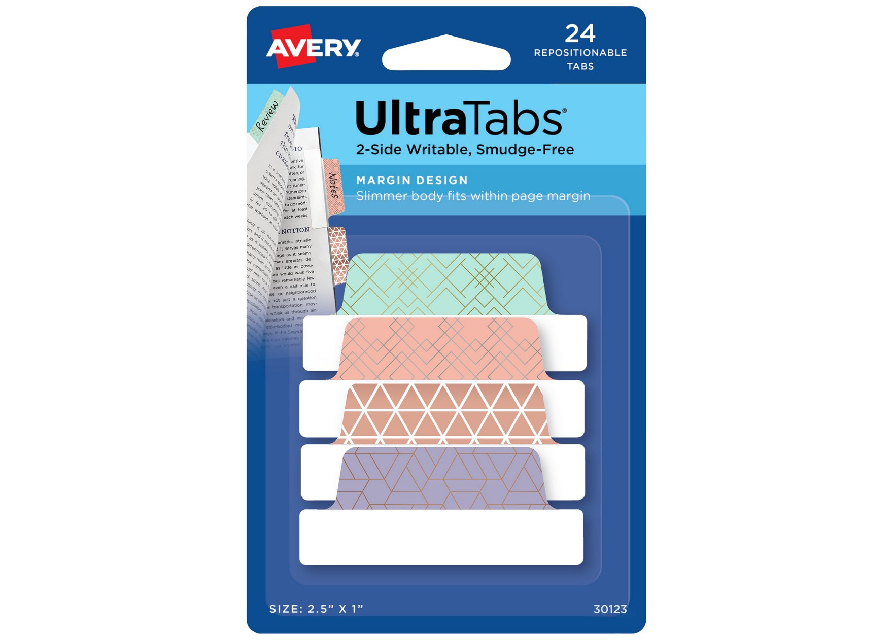 Zakładki indeksujące Ultra Tabs 63,5x25 24szt Avery Zweckform