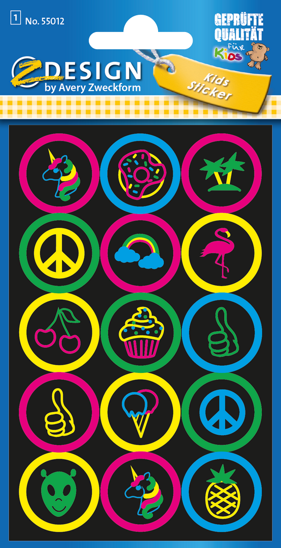 Naklejki Z-Design Neon Sticker Buttons Avery