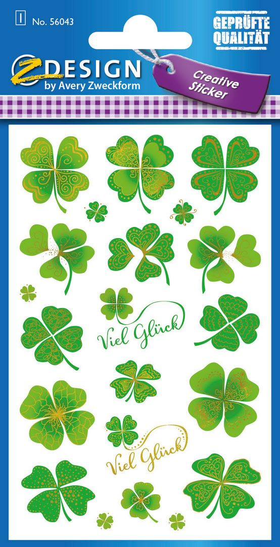 Naklejki Z-Design Creative czterolistna koniczyna 56043 Avery