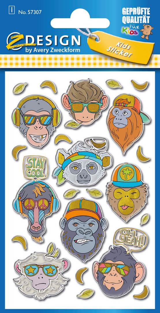 Naklejki Z-Design Wypukłe małpki 57307 Avery
