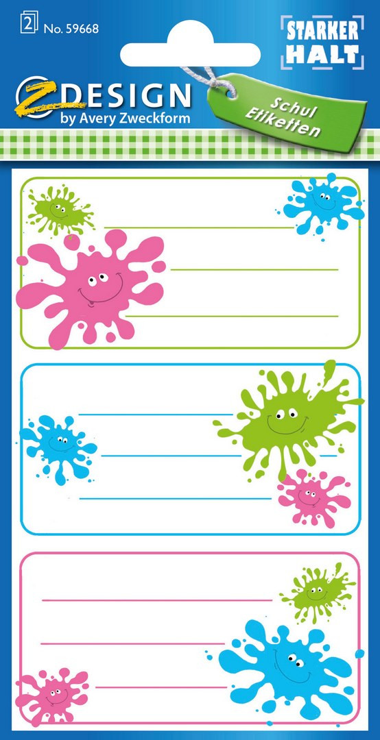 Naklejki na zeszyt Kleks 59668 Avery