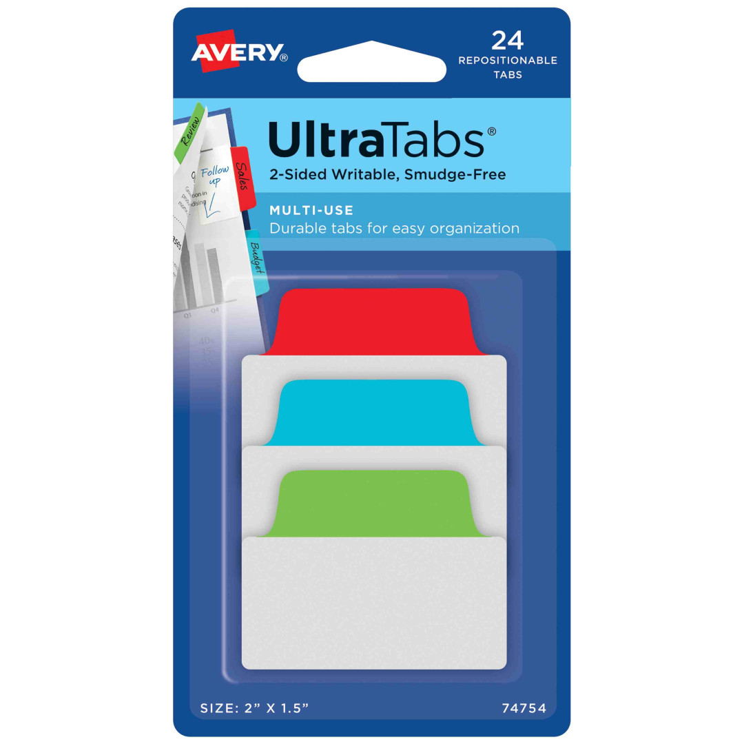 Zakładki indeksujące Ultra Tabs 50,8x38 klasyczne 74754 Avery Zweckform