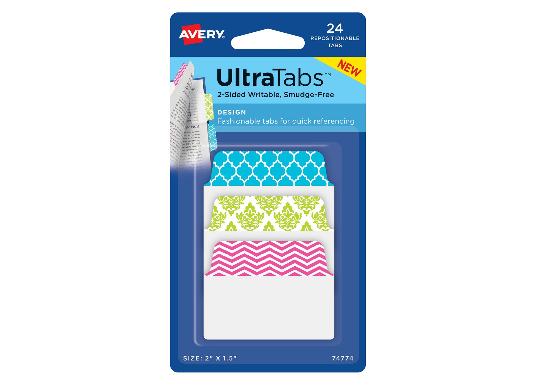 Zakładki indeksujące Ultra Tabs 50,8x38 klasyczne Avery Zweckform