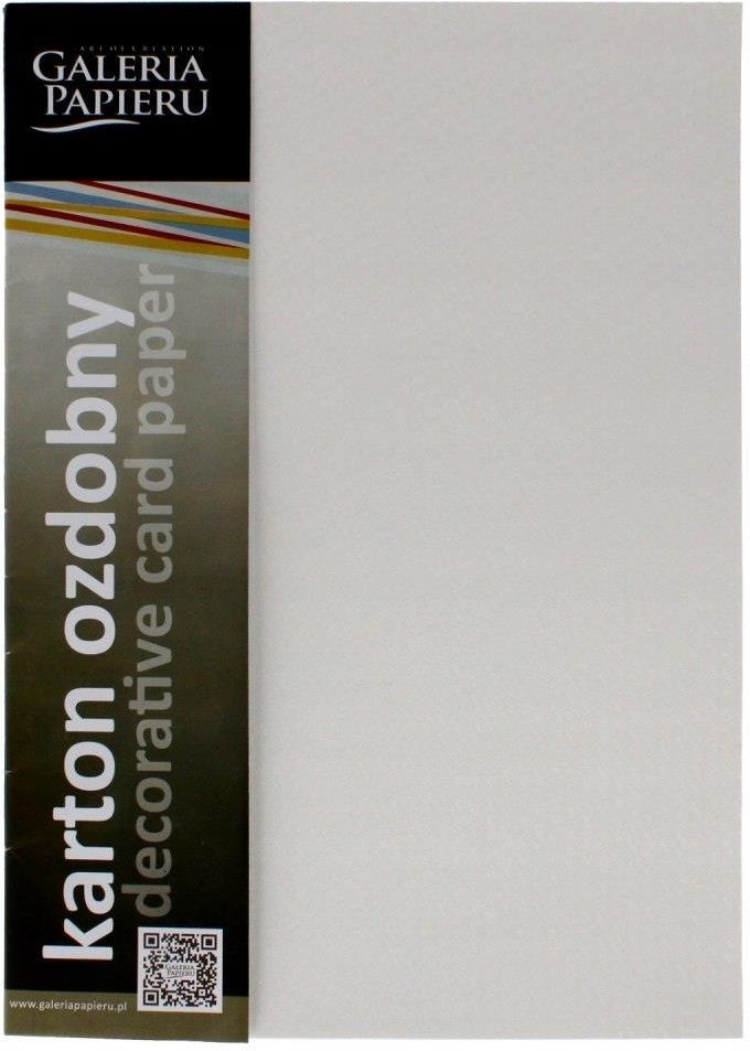 Karton ozdobny A4 (20) Diamond diamentowa biel Argo 230g