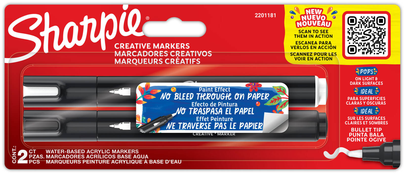 Marker kreatywny akrylowy Sharpie F zestaw 2 kolory