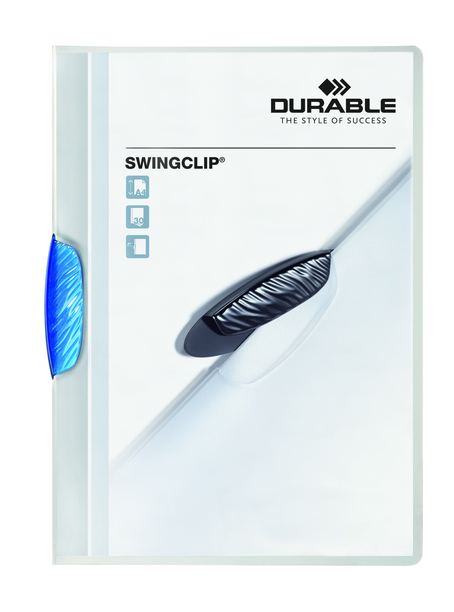 Skoroszyt zaciskowy A4/30k. Durable SWINGCLIP niebieski