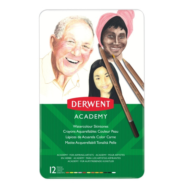 Kredki kolory skóry Derwent Academy 12 kolorów