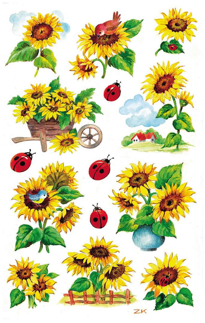 Naklejki Z-Design Creative słoneczniki 54171 Avery