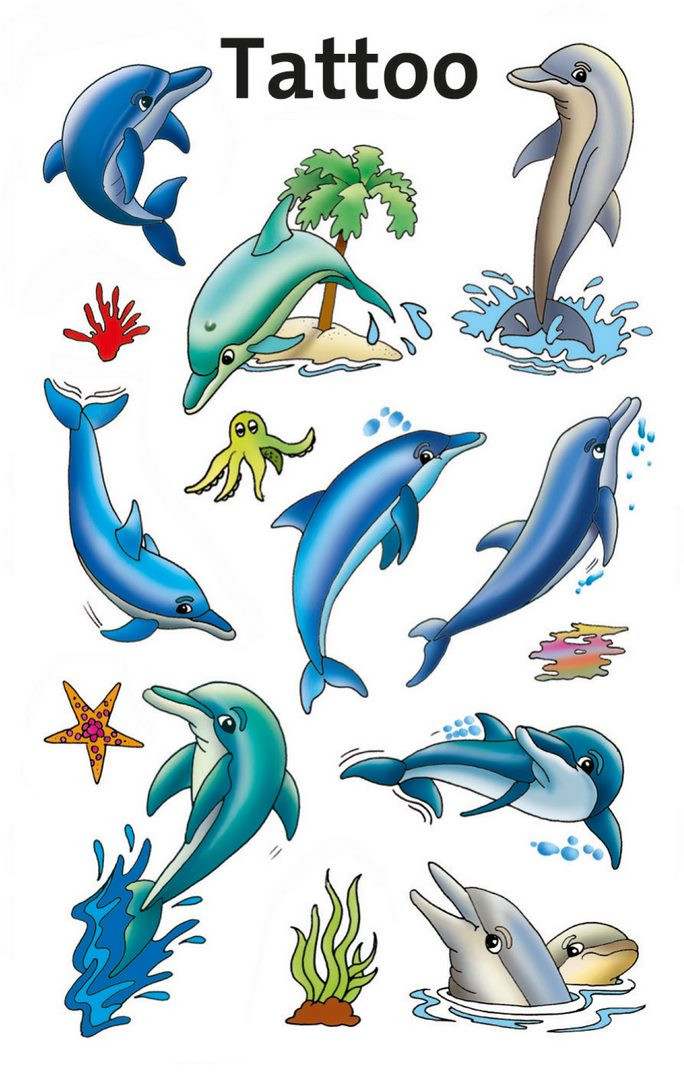 Naklejki Z-Design tatuaże - delfiny 56439 Avery