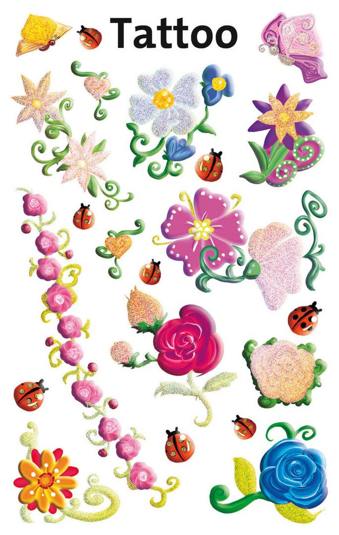 Naklejki Z-Design Kids tatuaże kwiaty Avery