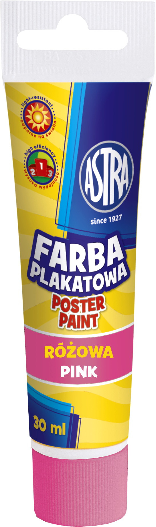 Farba plakatowa Astra tuba 30 ml różowa