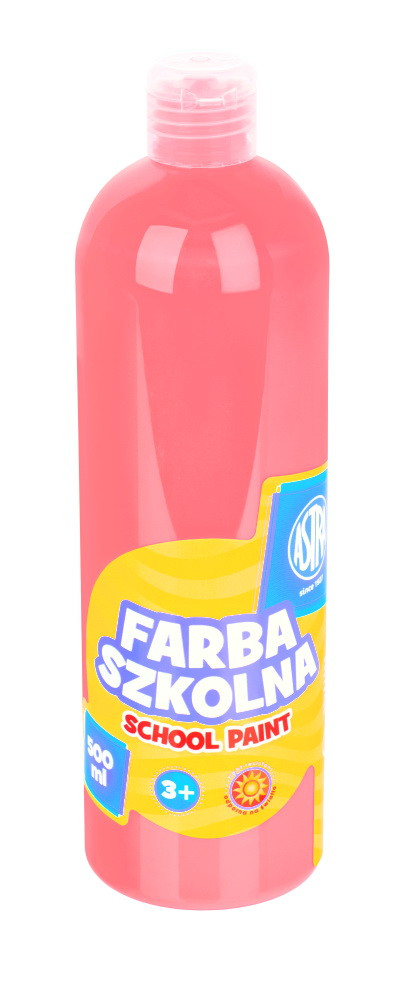 Farba szkolna Astra 500 ml czerwona ciemna