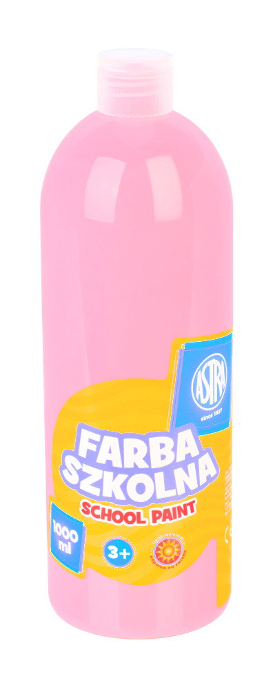 Farba szkolna Astra 1000 ml różowa jasna