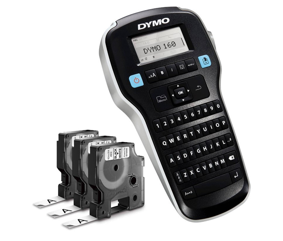 Drukarka Dymo LabelManager 160 QWY BL1 EMEA VP ( 3x taśma D1 S0720530 + drukarka)