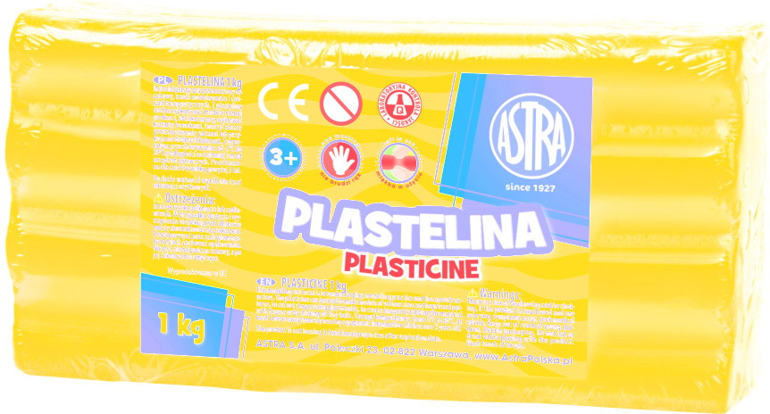 Plastelina Astra 1 kg żółta