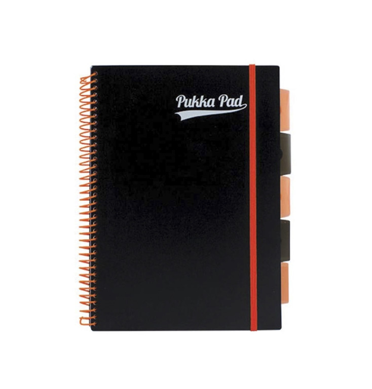 Kołozeszyt A4/100 Project Book PP Neon pomarańczowy Pukka
