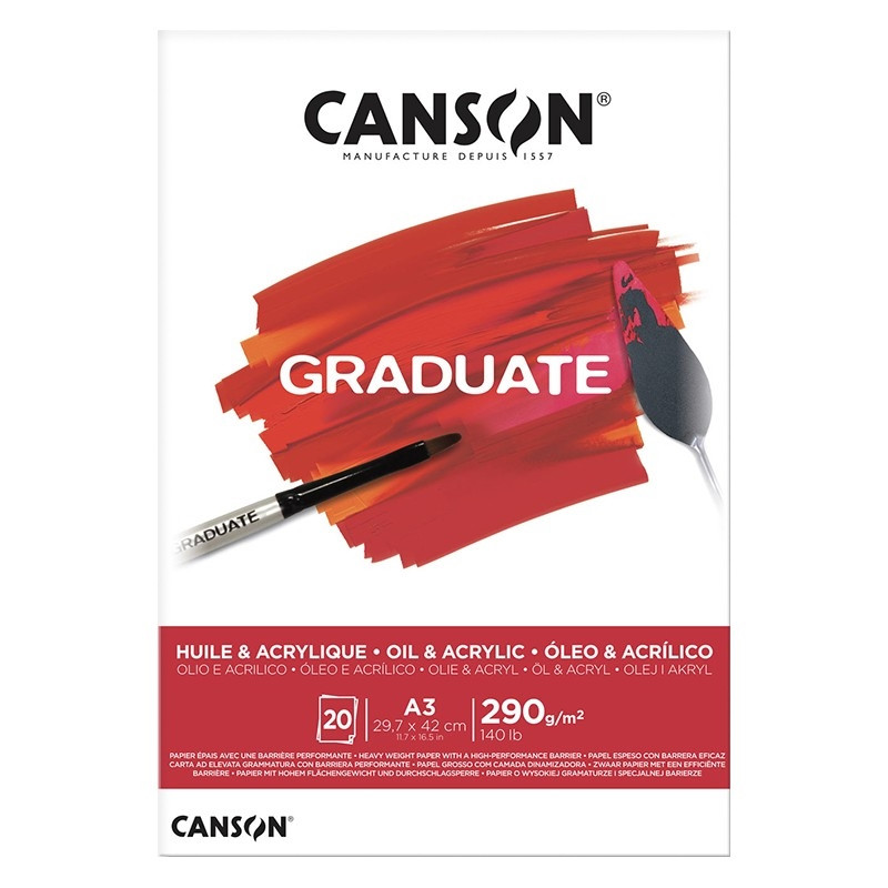 Blok A3/20 Oil&aCRYL Canson Graduate 290g
