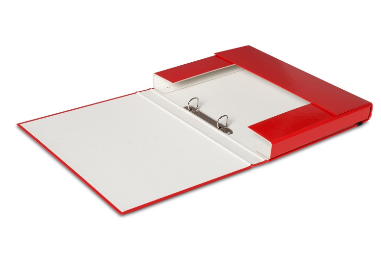 Teczka Box na gumkę z mechanizmem ringowym VauPe czerwona