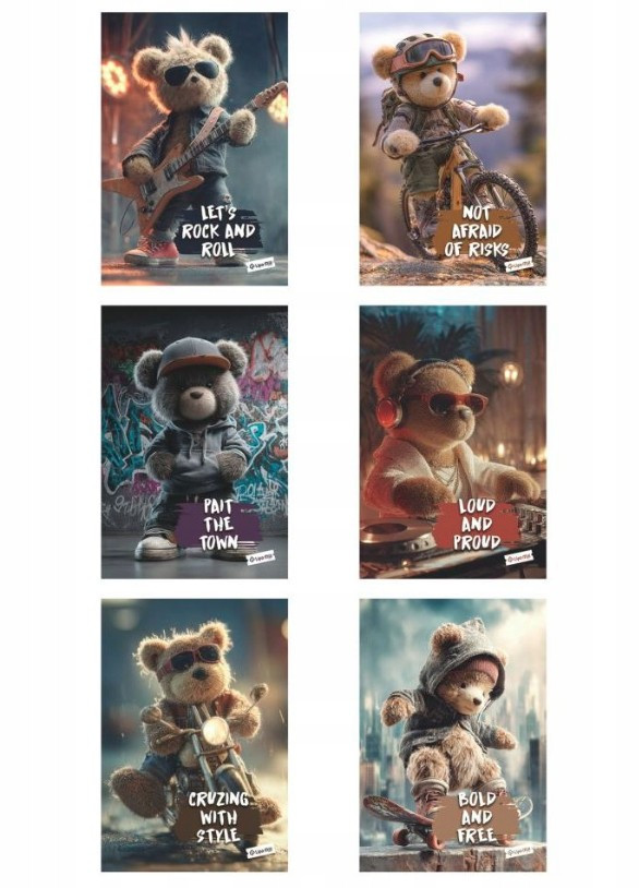 Zeszyt A5/60k kratka Teddy Bear Mar Mar GDD