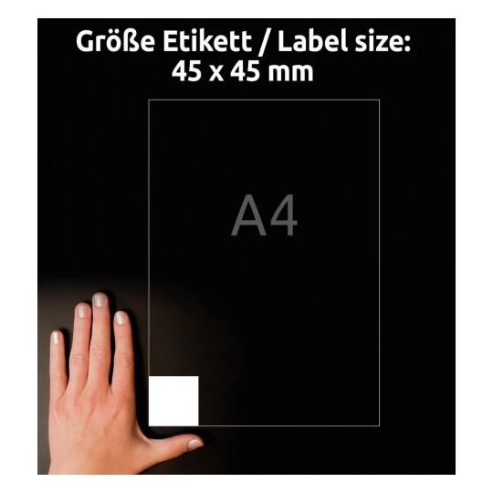 Etykiety samoprzylepne kwadratowe 45x45 200szt. biała Avery Zweckform