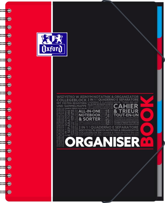 Kołonotatnik Oxford Organiserbook A4/80k kratka 400019524