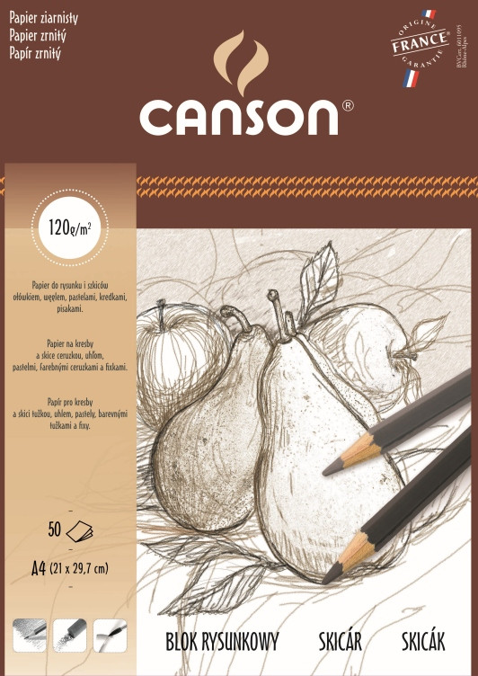 Blok rysunkowy A4/25k. 120g Canson