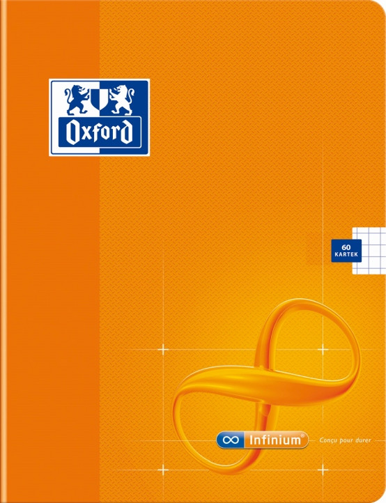 Zeszyt w kratkę A4/60 Oxford Infinium 90g mix kolorów