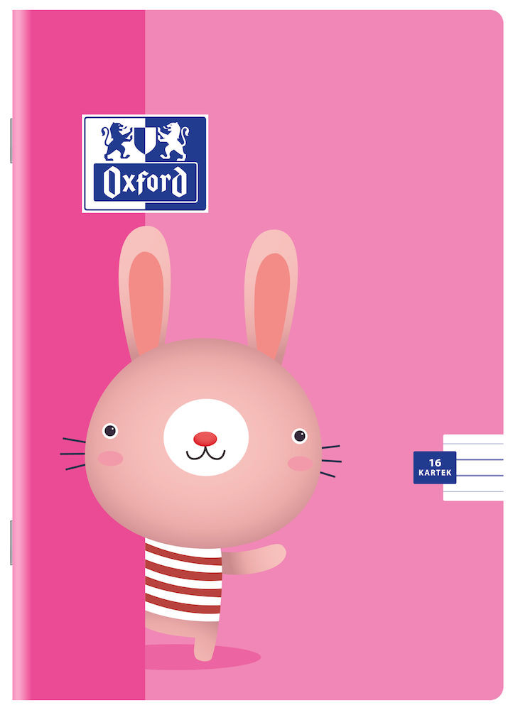 Zeszyt w podwójną linię A5/16 Oxford Kids mix kolorów