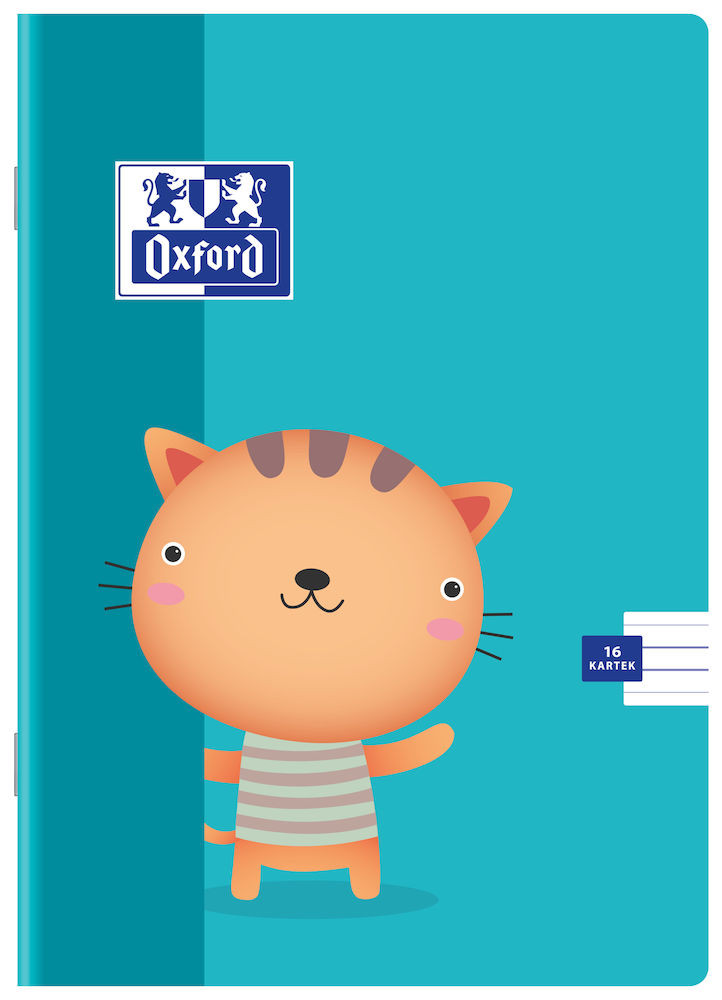 Zeszyt w podwójną linię kolorową A5/16 Oxford Kids mix kolorów