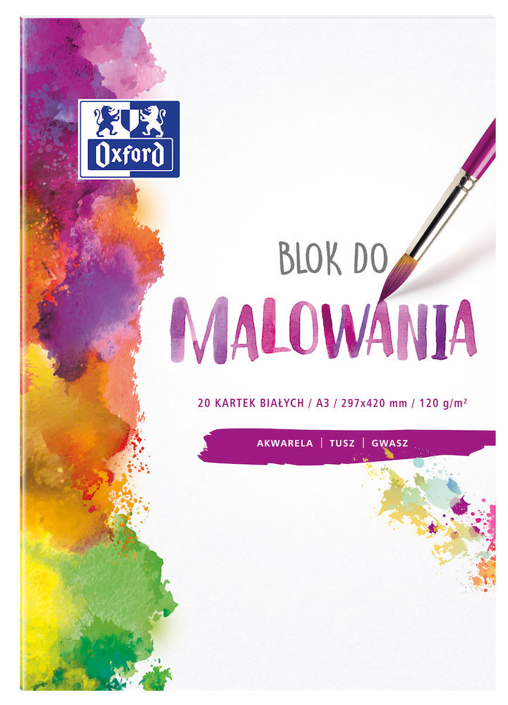Blok do malowania A3 20k 120g Oxford biały