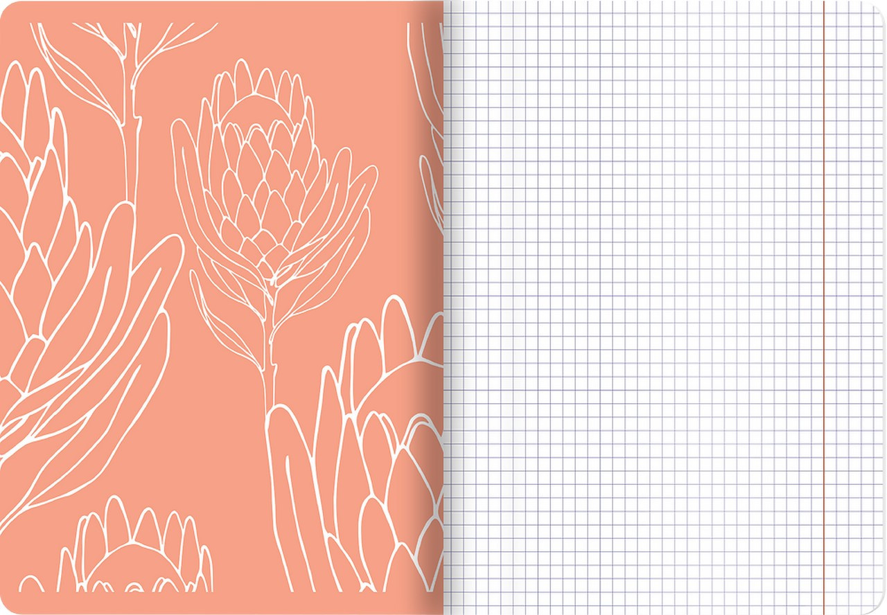 Zeszyt w kratkę A5 32 kartki TOP2000 Flowers MIX wzorów