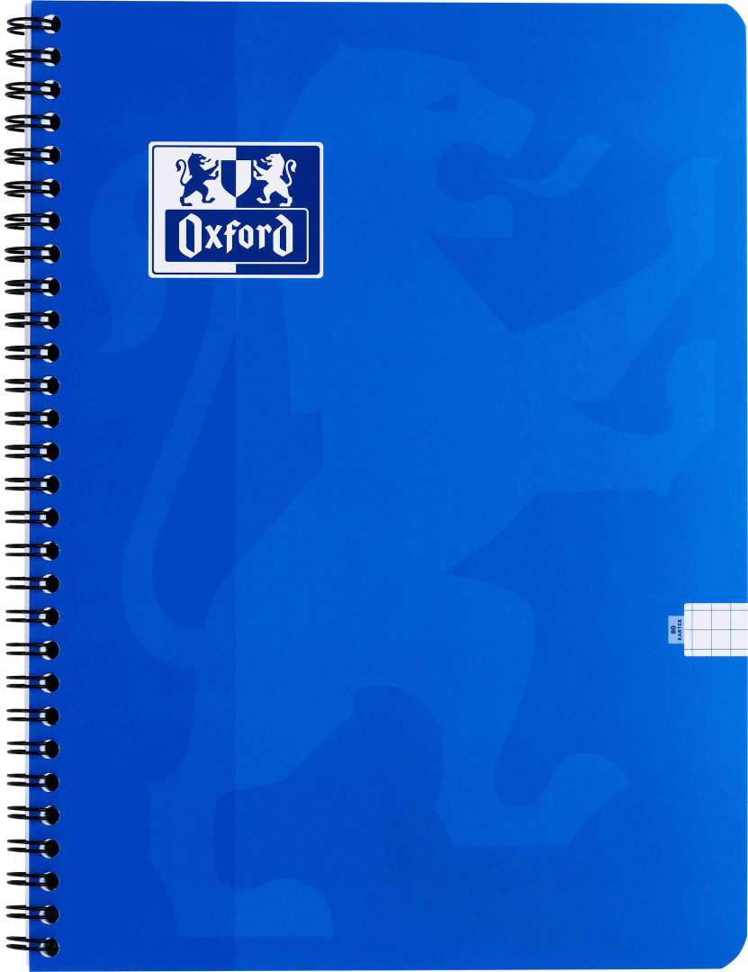 Kołozeszyt A4/80k kratka 90g 2 spirale Oxford Essentials