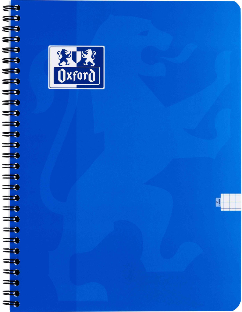 Kołozeszyt A4/50k kratka 90g 2 spirale Oxford Essentials