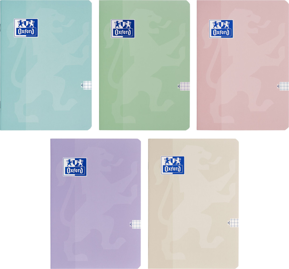 Zeszyt Oxford Touch Pastel A4/60k kratka 90g