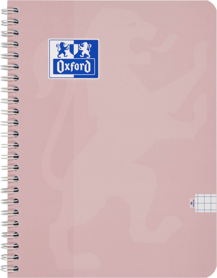 Kołozeszyt Oxford Touch Pastel A5/80k kratka 2 spirale