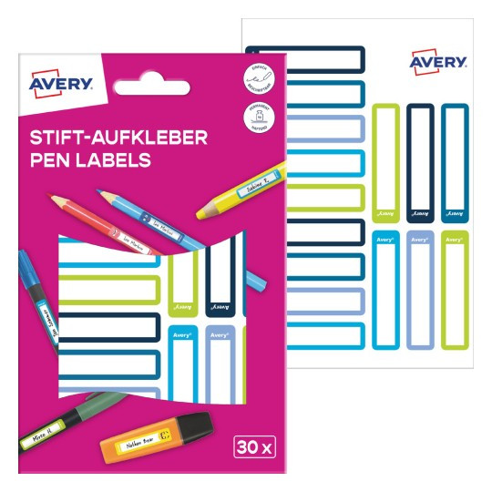 Naklejki na przybory do pisania 50x10 30szt RESMI30G Avery
