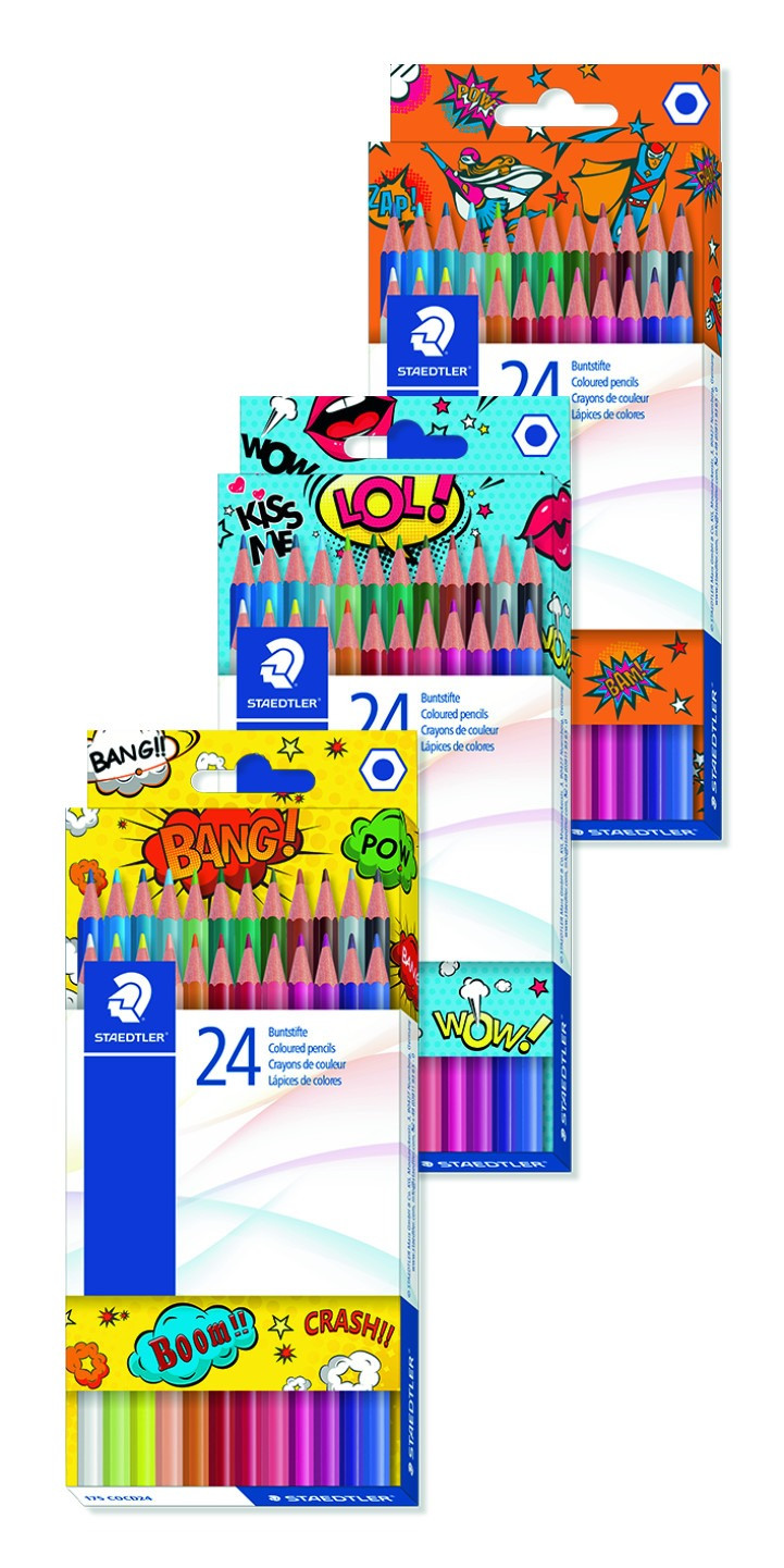 Kredki sześciokątne Comic Staedtler 24 kolory