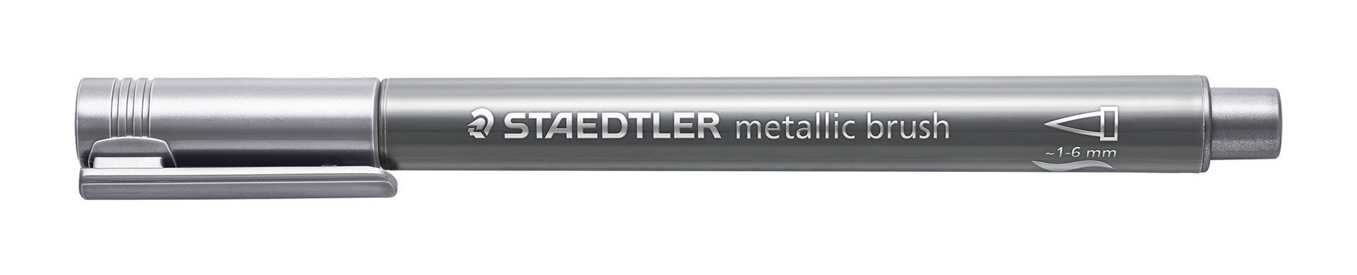 Flamaster pędzelkowy Metallic brush do Bullet Jounal Staedtler srebrny