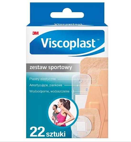 Plastry Viscoplast Zestaw Sportowy 3 rozmiary 22 sztuki