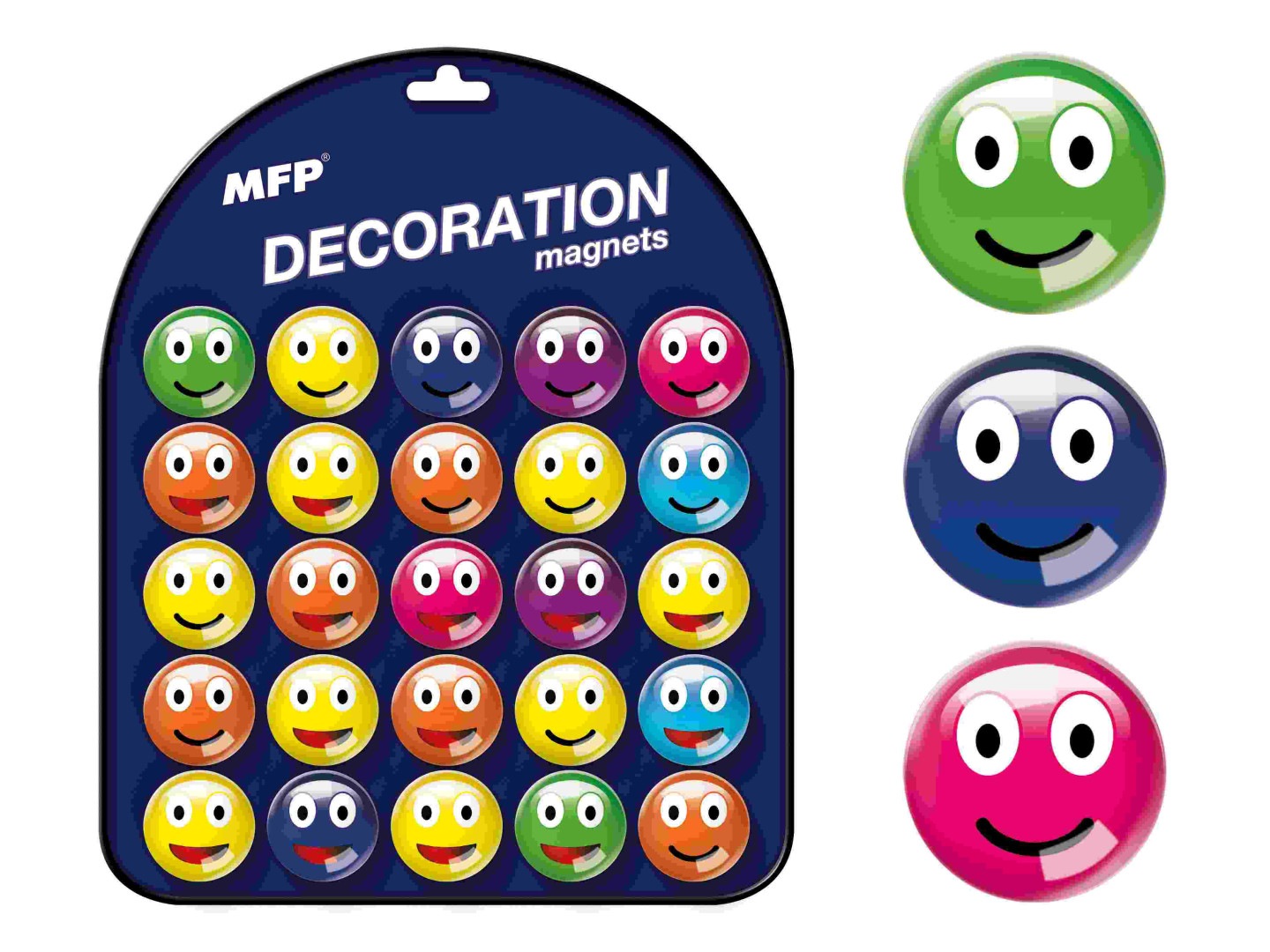 Magnes dekoracyjny okrągły 3,5cm mix 10 4200284 MFP